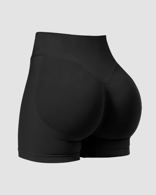 Stretchy Hip Lift Tummy Tuck V-Cut Yoga Shorts