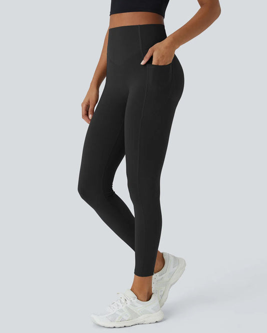 High-Waisted Tummy Control Leggings with Side Pockets